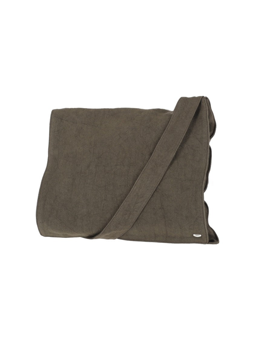 Our Legacy Brown Grande Slack Linen Shoulder Bag