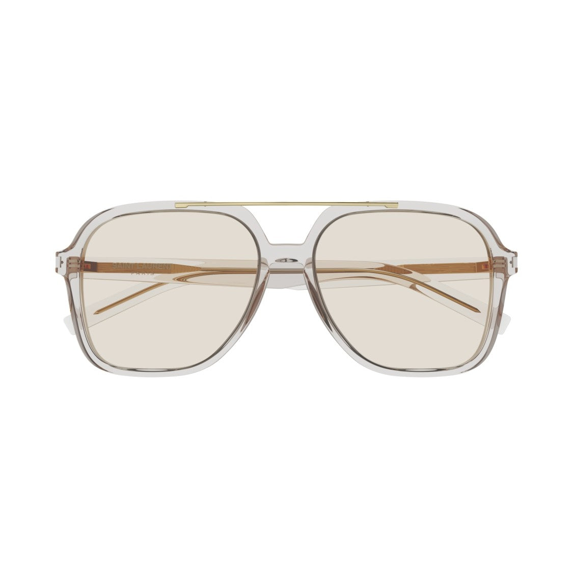 Saint Laurent Beige Sl 545 Square Acetate Sunglasses