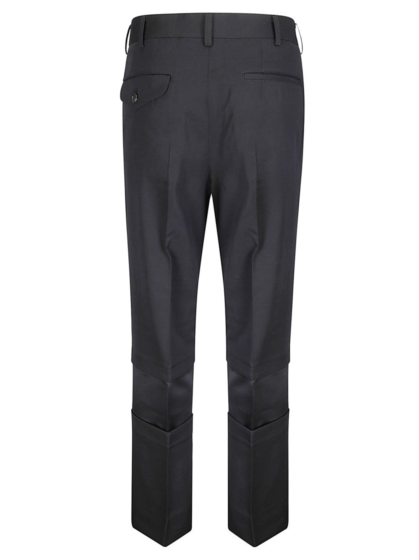 Comme Des Garçons Tailored Neutrals Wool Pants With Classic Silhouette