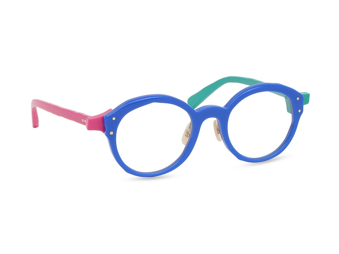 Masahiro Maruyama Mm-0112 Colorblock Bold Round Eyeglasses