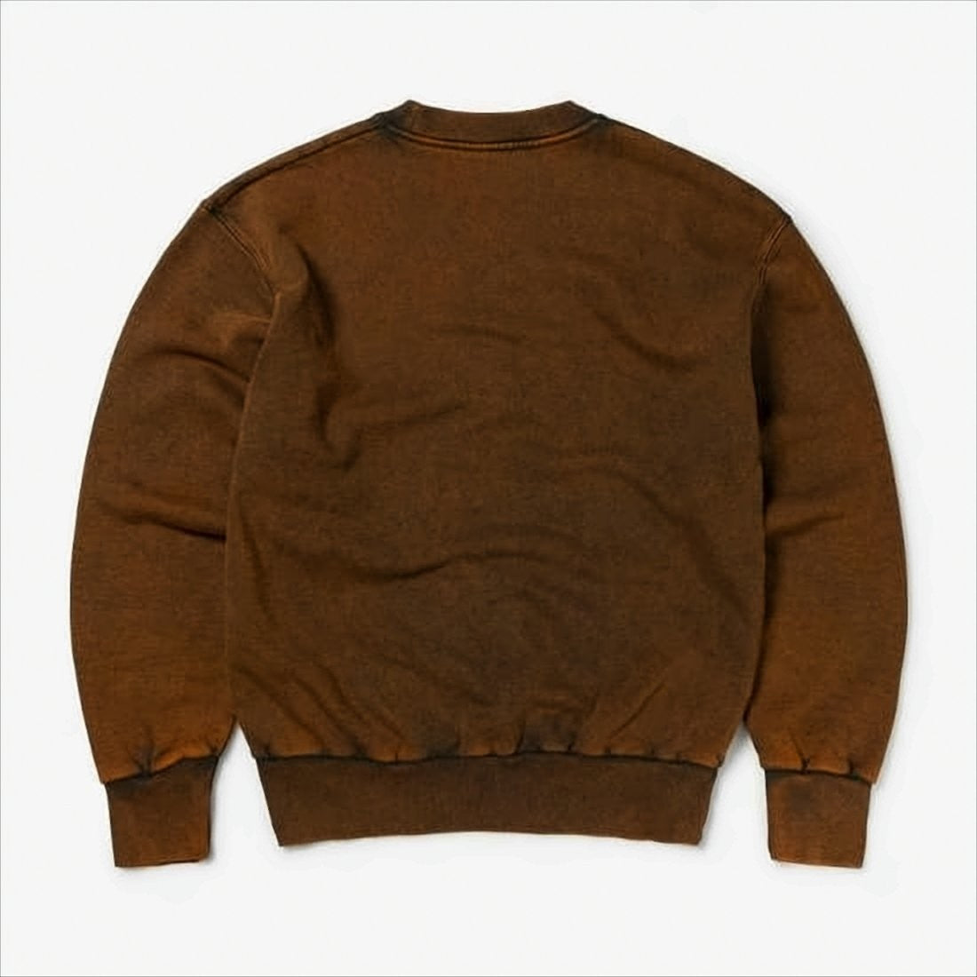 Aries Arise Washed Brown Long-Sleeve Sweatshirt With Vintage-Inspired Print