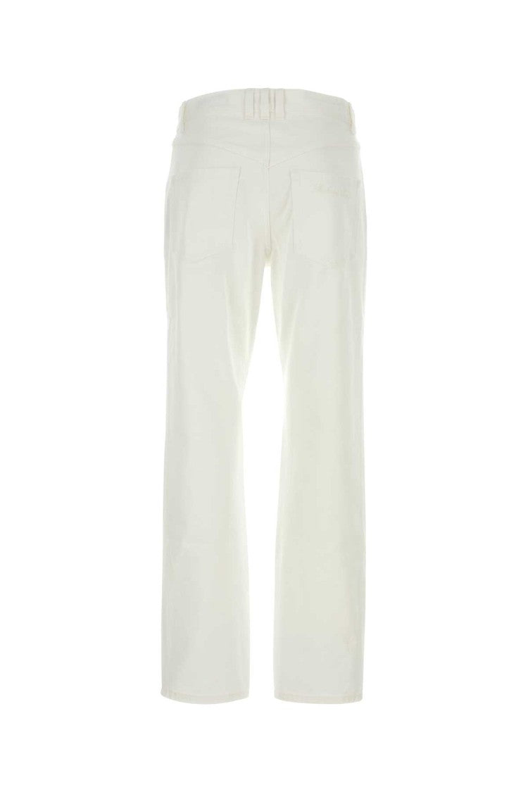 Balmain Straight-Leg White Denim Jeans With Clean Lines