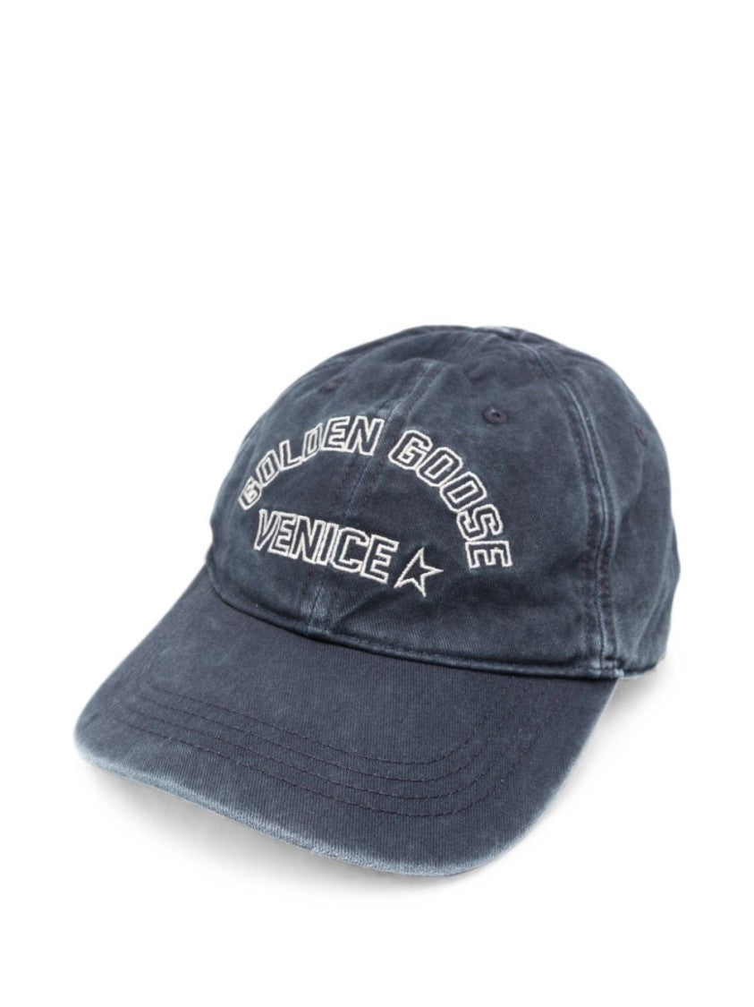 Golden Goose Washed Effect Silk-Blend Baseball Hat