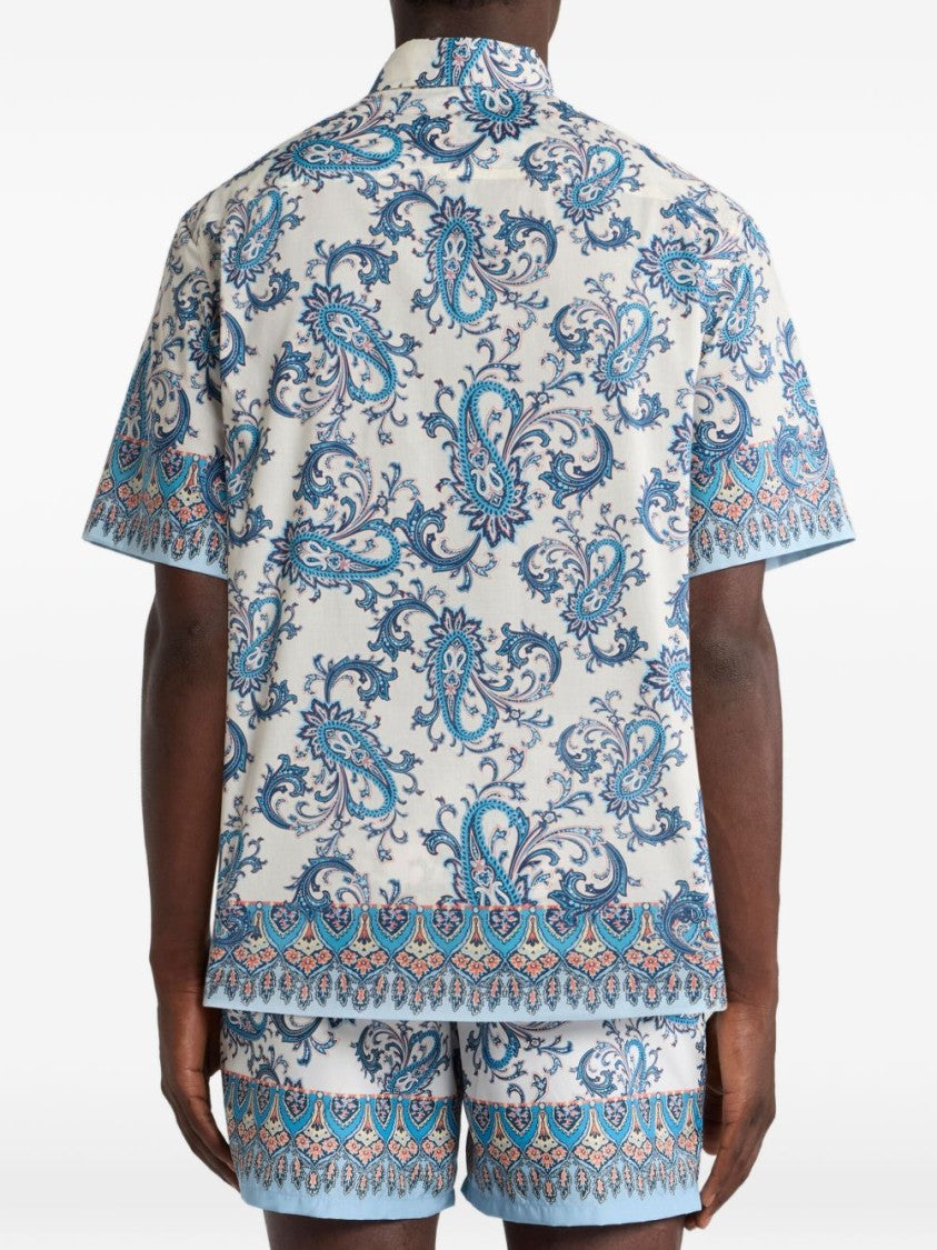 Etro Loose-Fit Short-Sleeve Shirt With Floral-Inspired Print