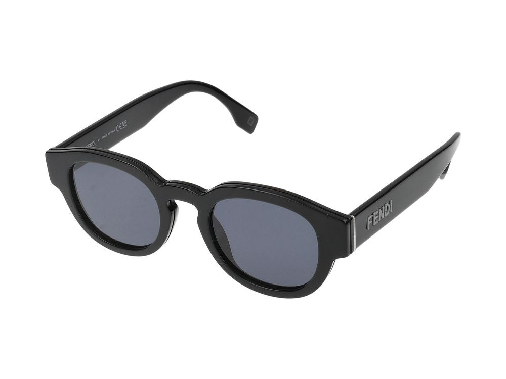 Maison Fendi Black Bold Rounded Sunglasses