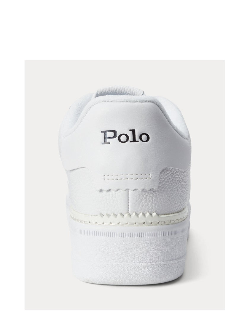 Polo Ralph Lauren White Masters Crt Leather Sneakers
