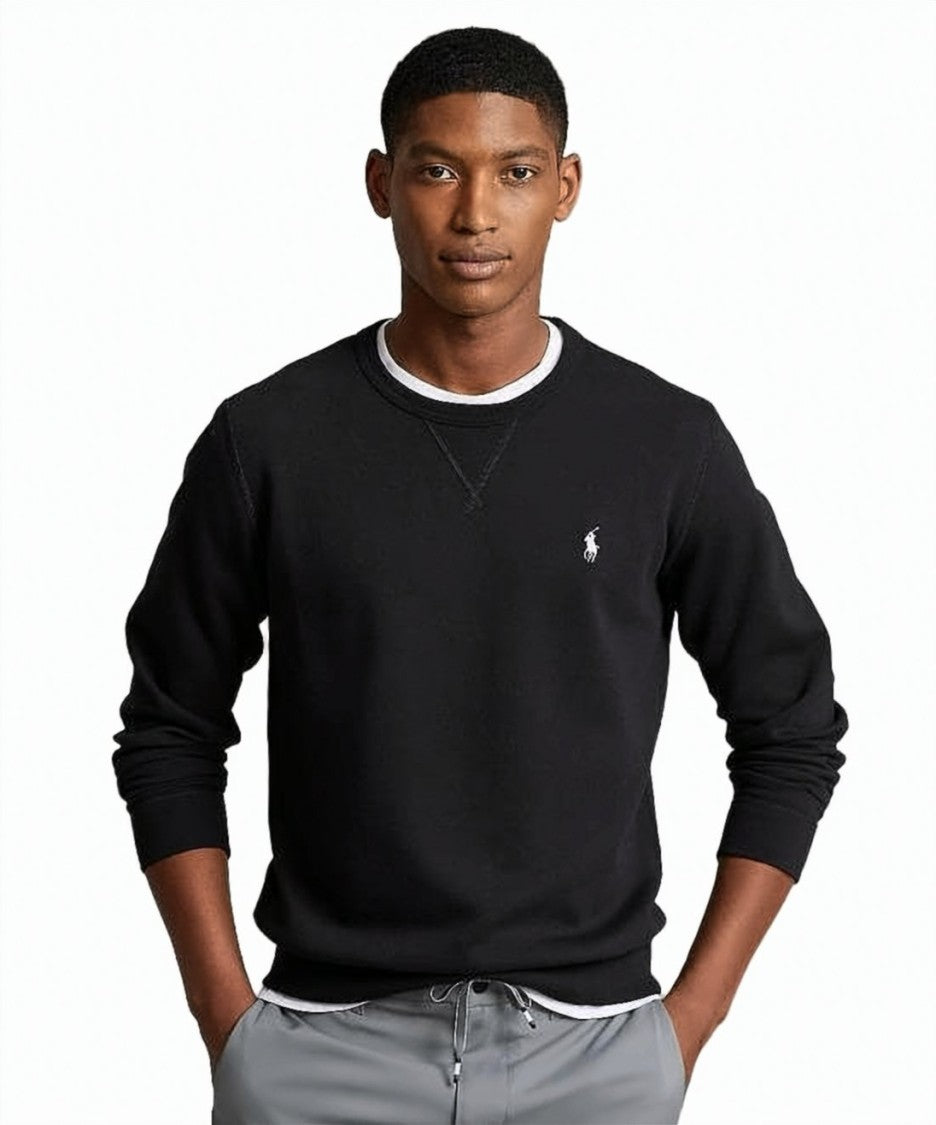 Polo Ralph Lauren Crewneck Sweatshirt With Embroidered Logo And Ribbed Details