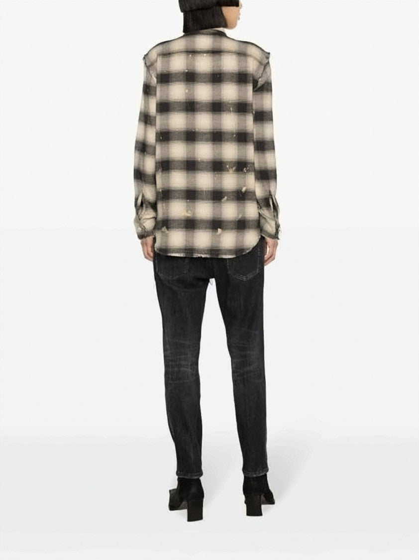 Dsquared2 Slim Fit Distressed Denim Pants With Classic Five-Pocket Design