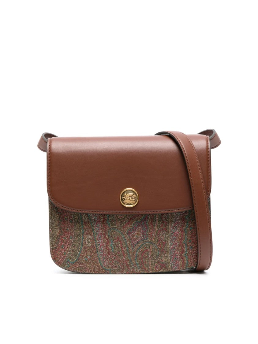 Etro Paisley-Print Logo Plaque Crossbody Bag