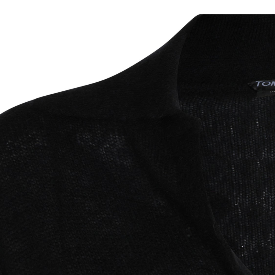 Tom Ford Long-Sleeve Top With Deep V-Neckline And Ribbed Details
