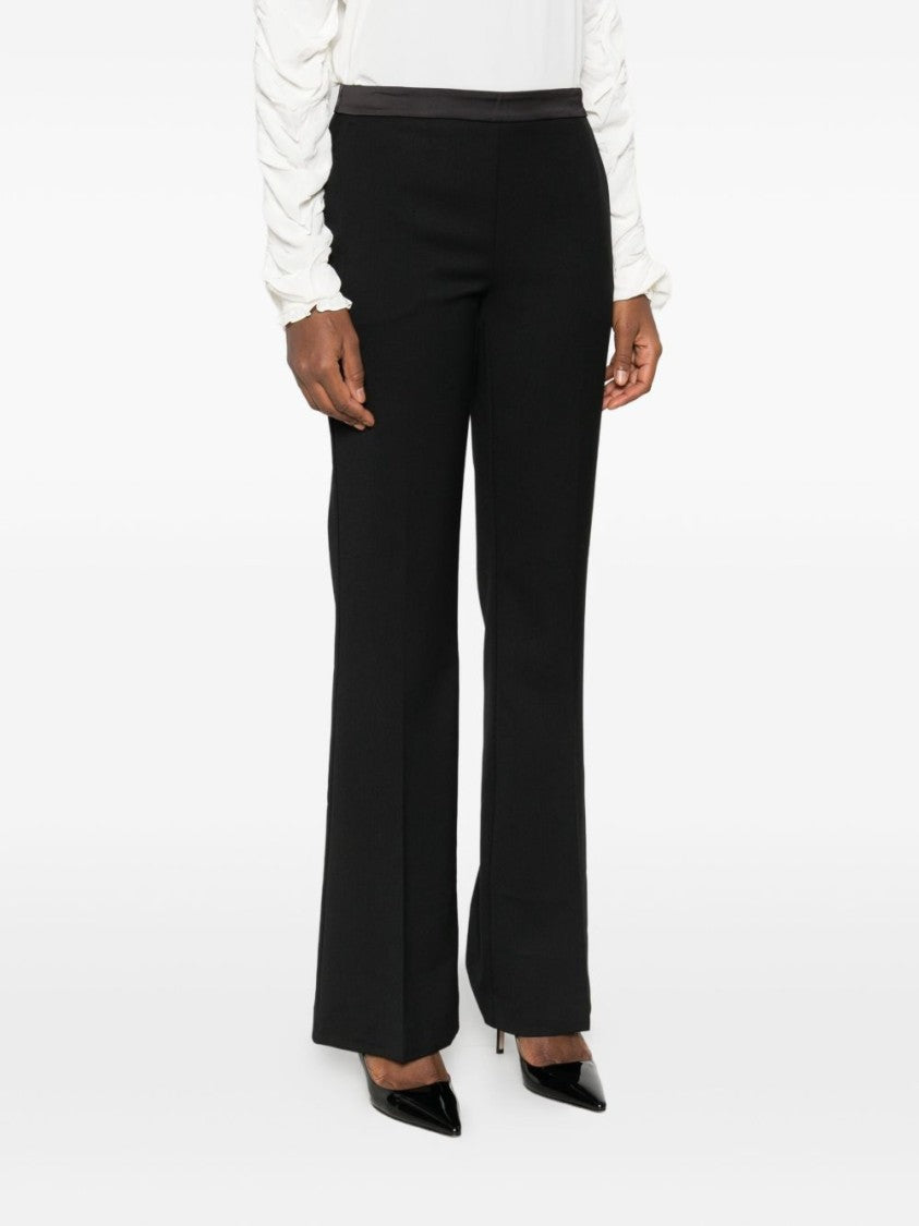 Twin-Set Straight-Leg Trousers With Flared Hem
