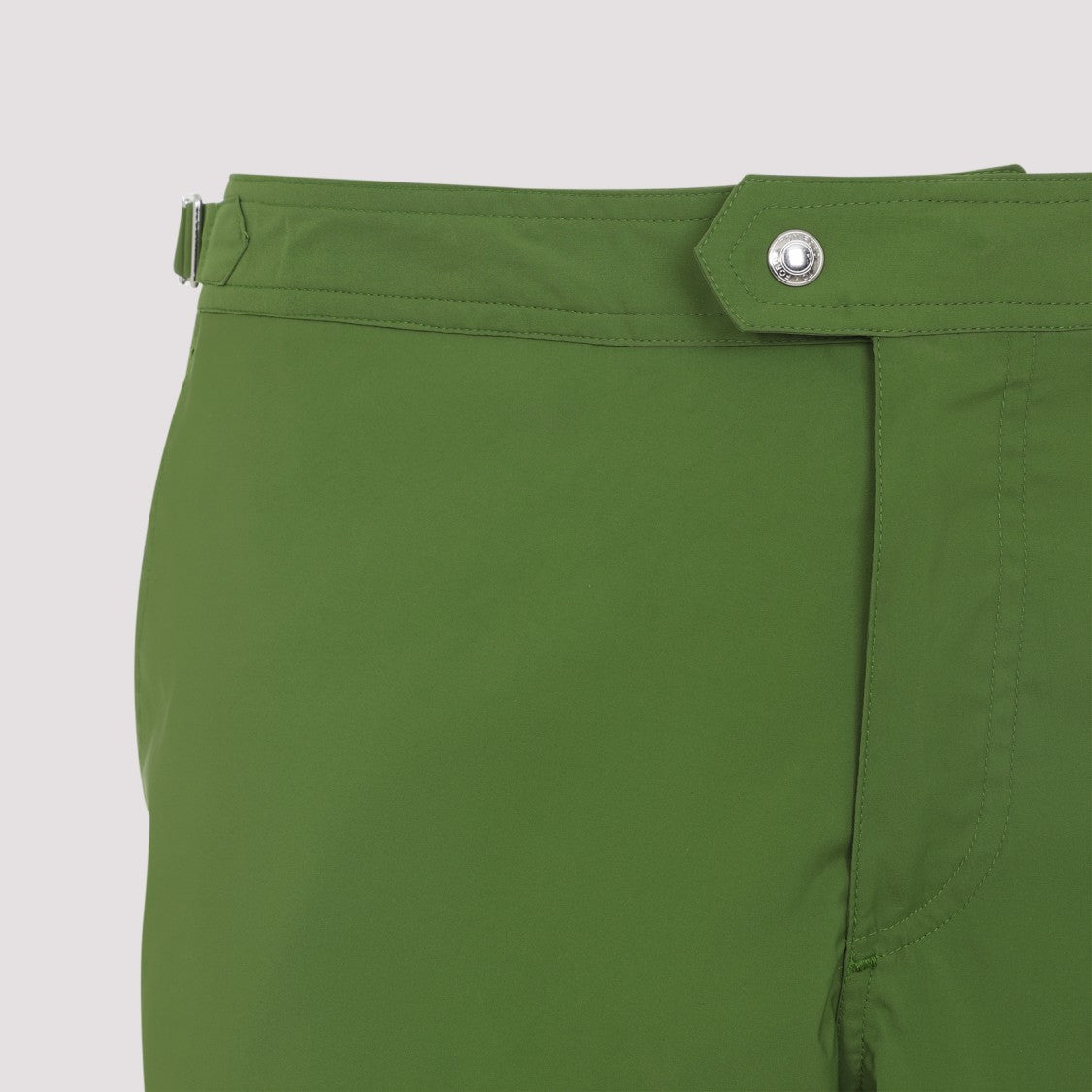 Tom Ford Tailored Green Swim Shorts With Adjustable Side Tabs