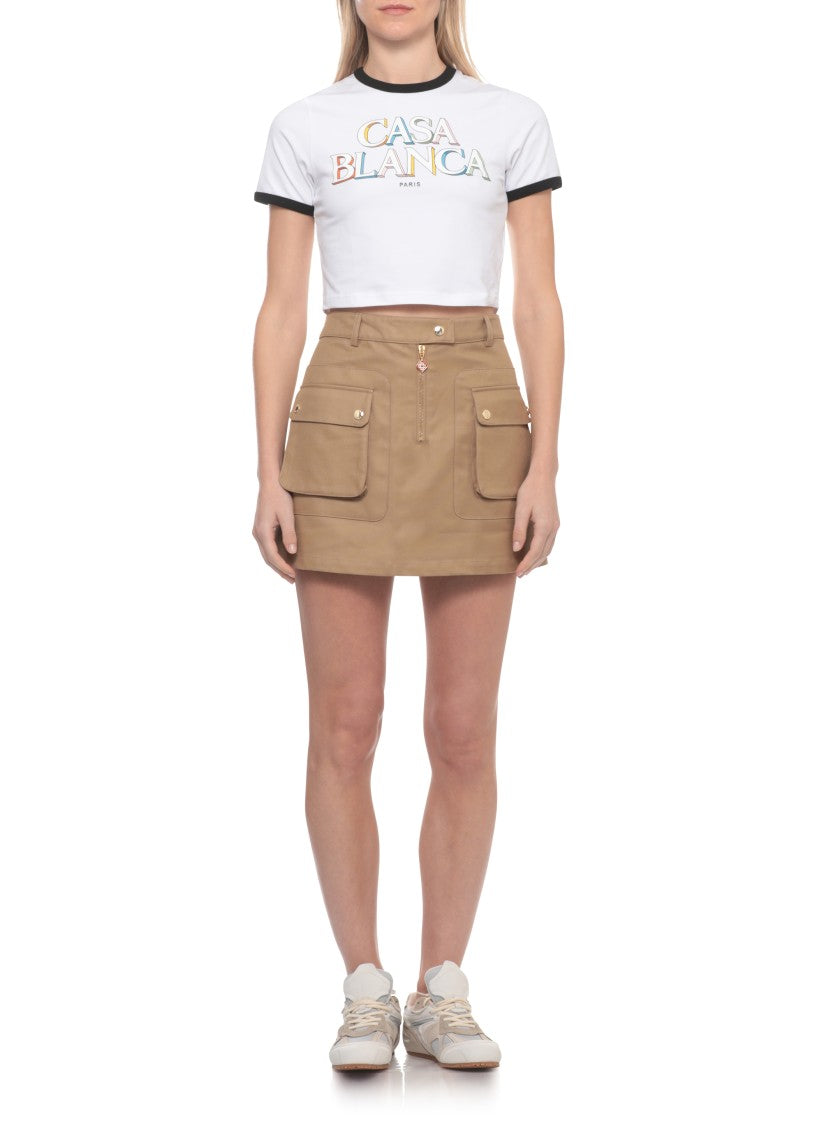 Casablanca White Pima 3D Logo T-Shirt