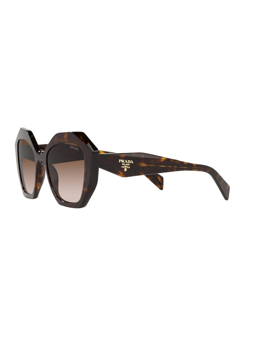 Prada Bold Octagonal Frame Sunglasses With Glossy Finish