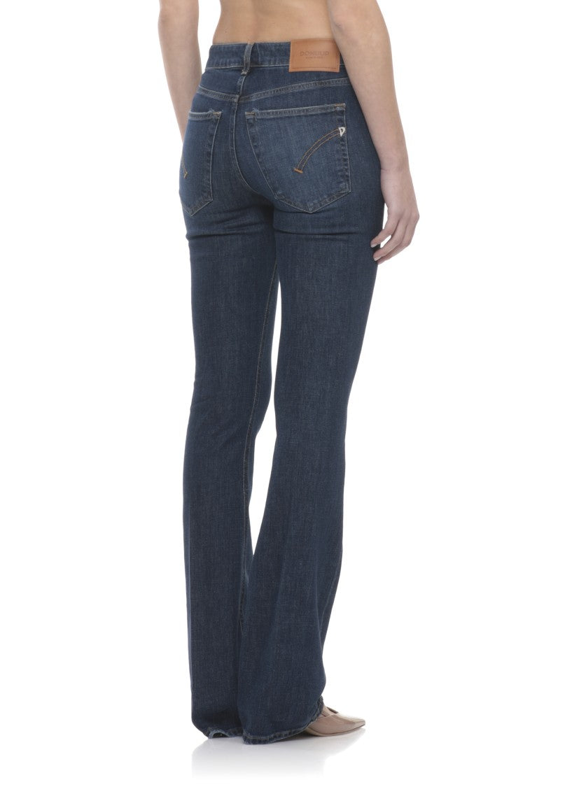 Dondup Blue Newlola Jewel Button Jeans