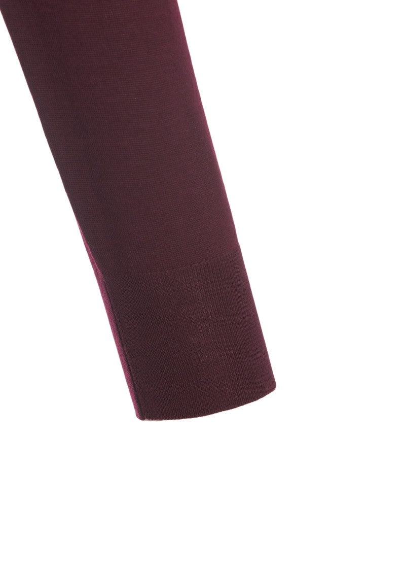 Paolo Pecora Fine Knit Turtleneck Sweater In Burgundy