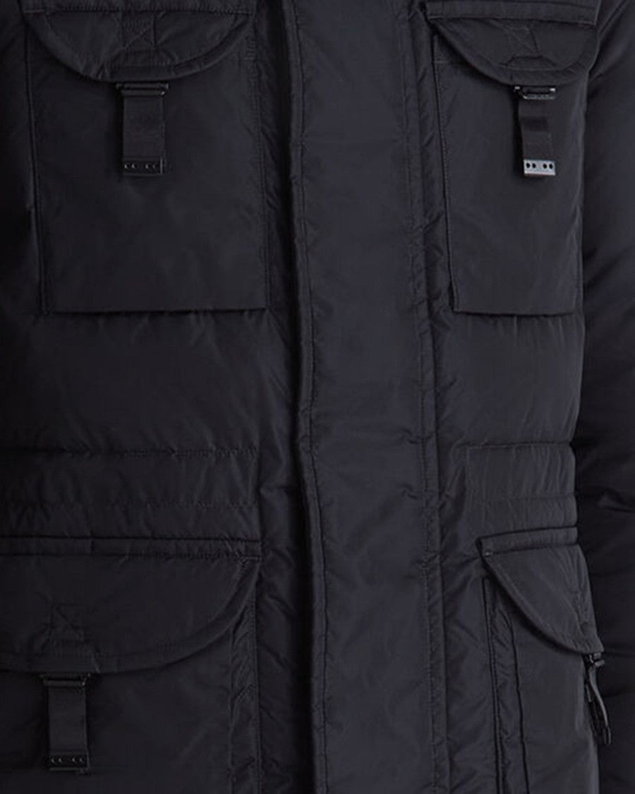 Peuterey Black Aiptek Nbe Recycled Nylon Taffeta Field Jacket