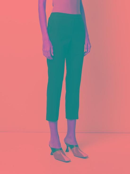 Theory Tailored Straight-Leg Cropped Pants From