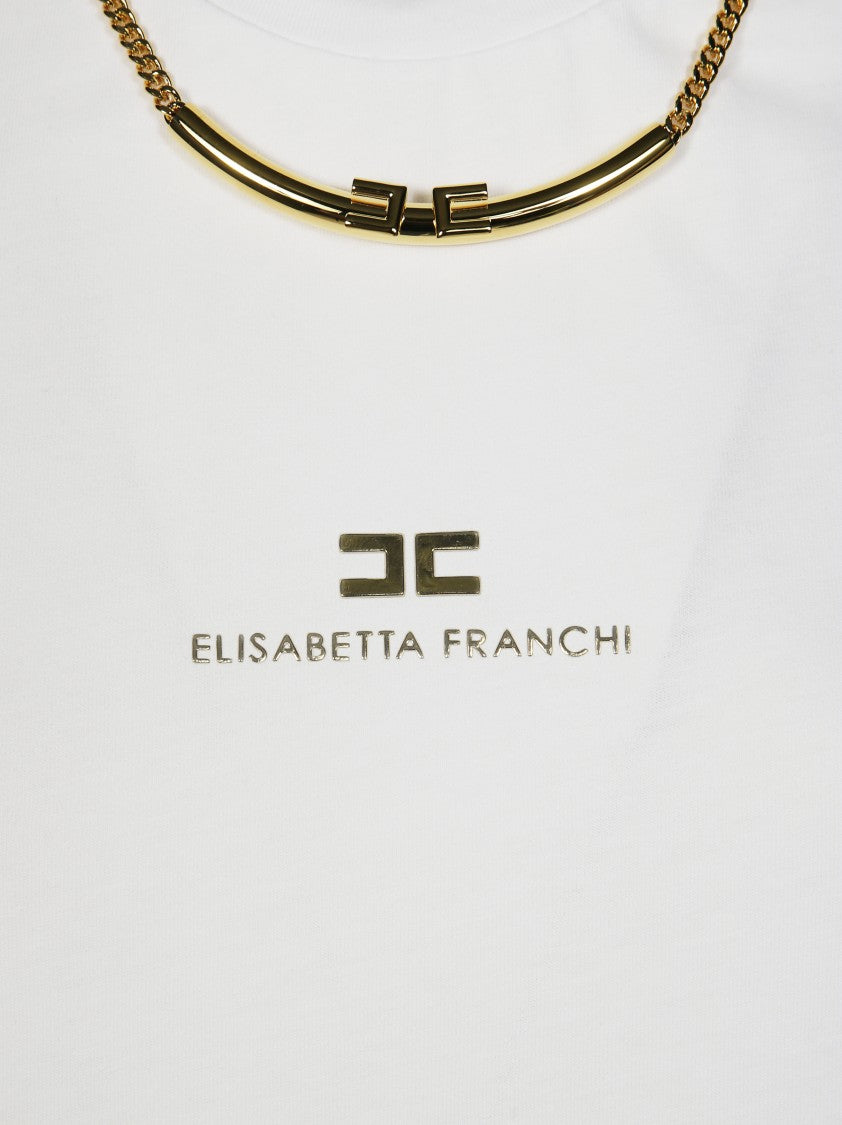 Elisabetta Franchi Neck Decor Sweater