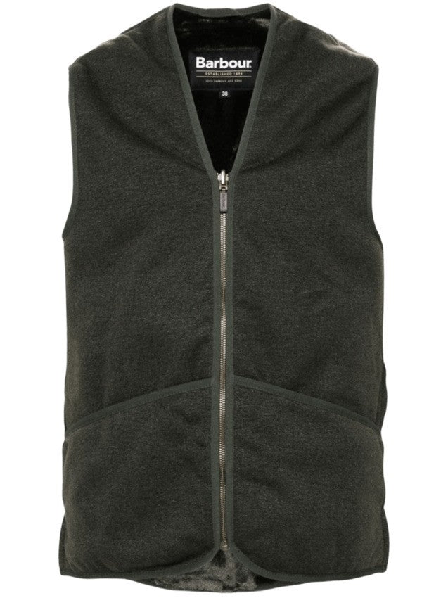 Barbour Sage Gilet In Cozy Acrylic Fleece