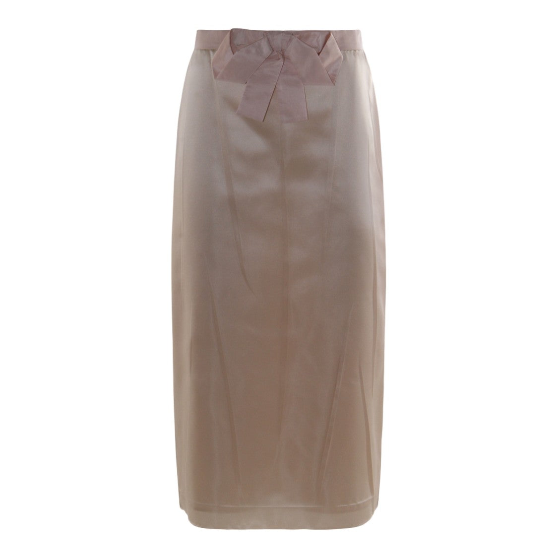 Valentino Midi-Length Satin Finish Skirt With Bow Detail
