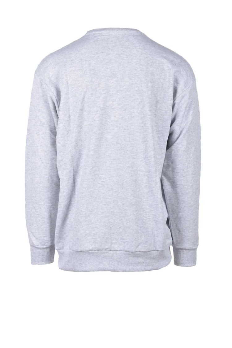 Paciotti 4Us Grey Logo Cotton Sweatshirt