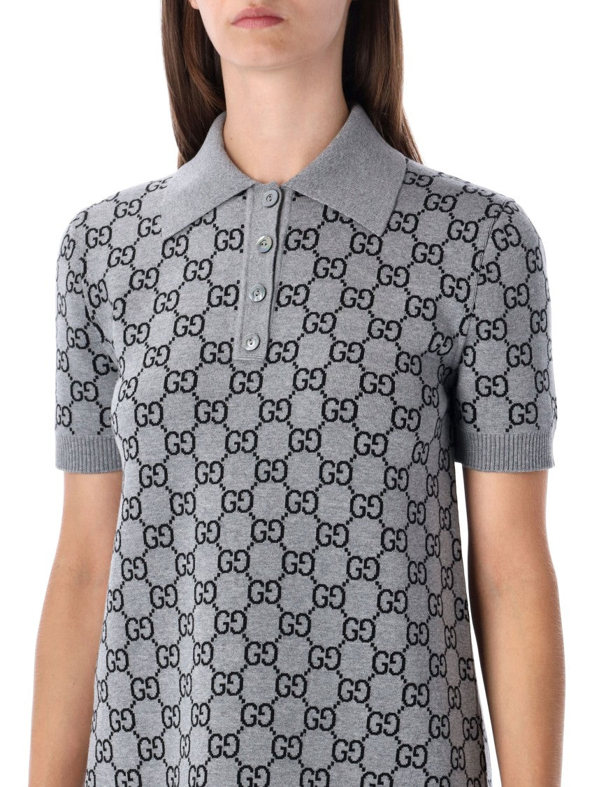 Gucci Gg Monogram Polo Reversible Mini Dress