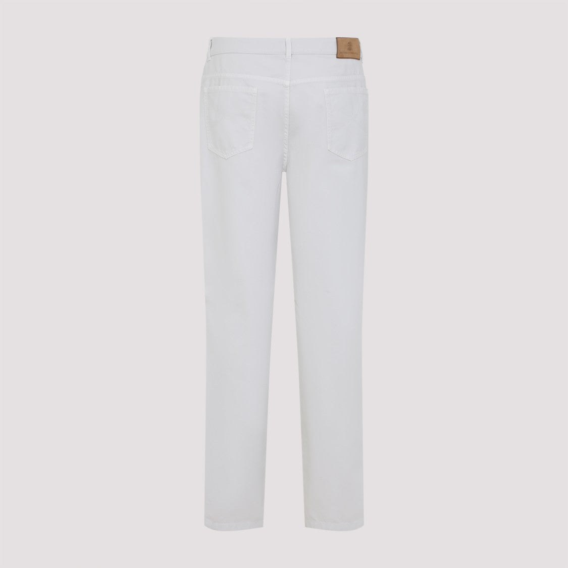 Brunello Cucinelli White Cotton Jeans With Mid-Rise