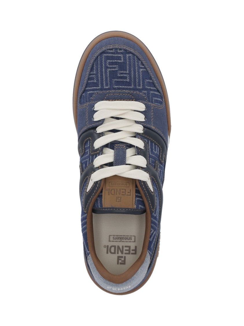 Fendi "Match" Low-Top Sneakers – Blue