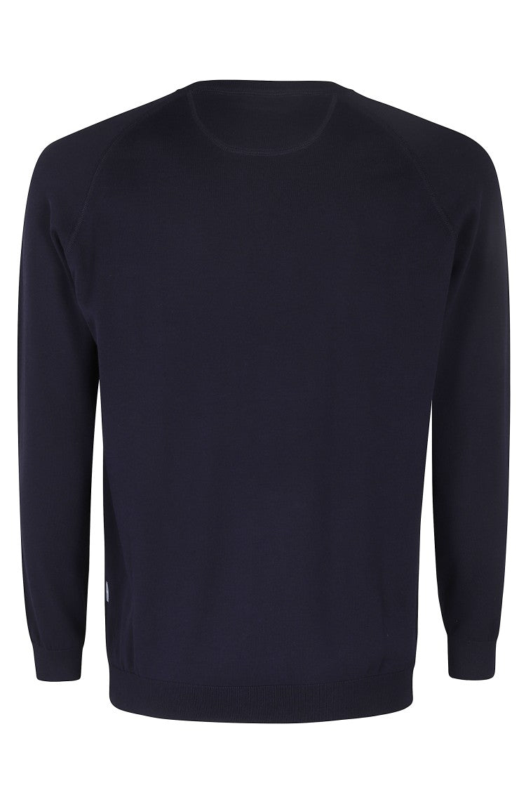 People Of Shibuya Crew Neck Navy Sweater