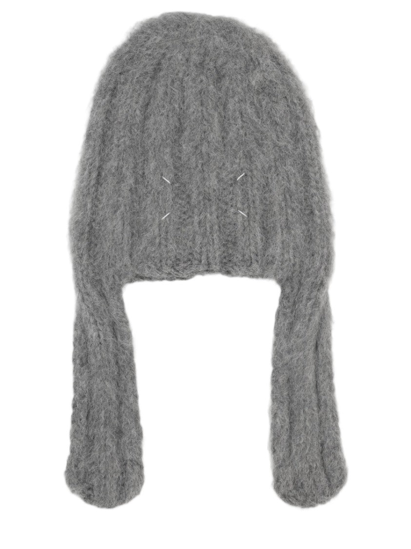 Maison Margiela Ribbed Beanie Ear Flaps Wool-Alpaca Blend Hat