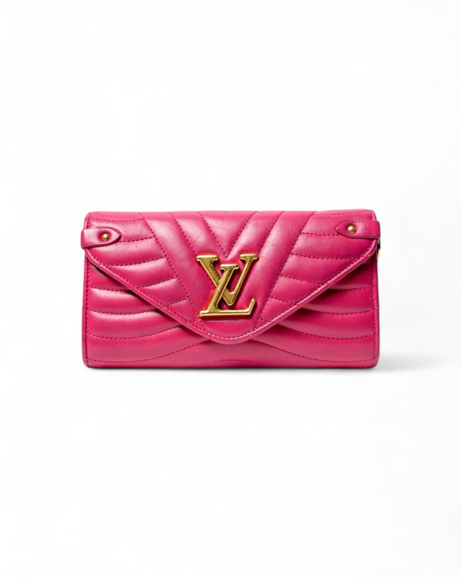 Louis Vuitton Limited Edition New Wave Wallet In Fuchsia Leather