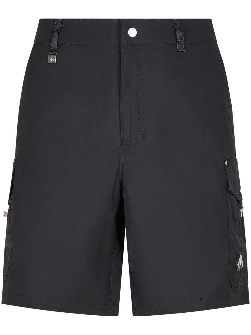 Moose Knuckles Brady Slick Cargo Flap Pocket Shorts