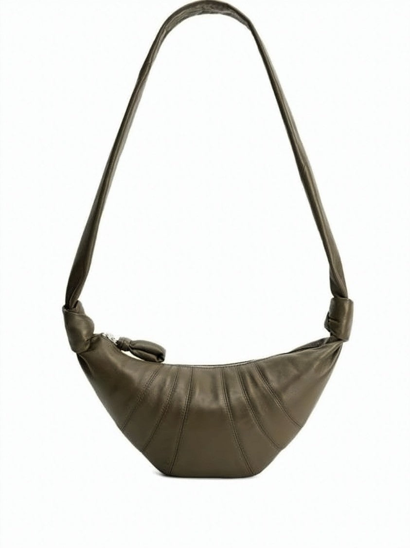 Lemaire Crescent-Shaped Shoulder Bag With Adjustable Strap And Zip Closure