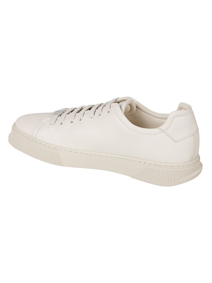 Ferragamo Minimalist Low-Top Sneakers In Smooth Calf Leather