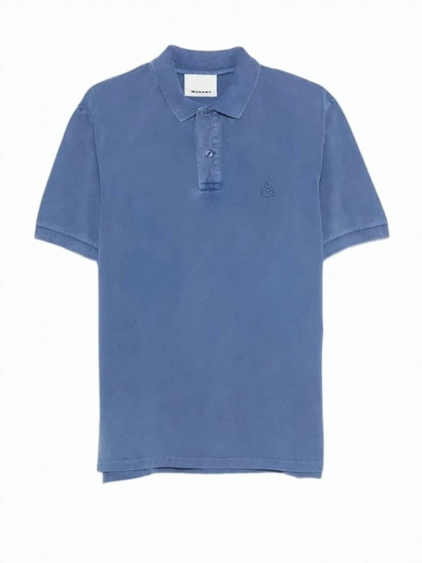 Isabel Marant Washed Fabric Polo Shirt