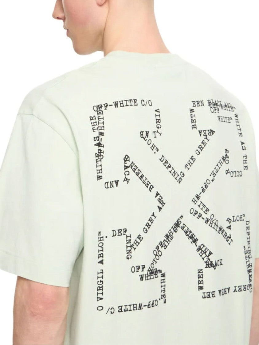 Off-White Black Graphic Back Cotton T-Shirt