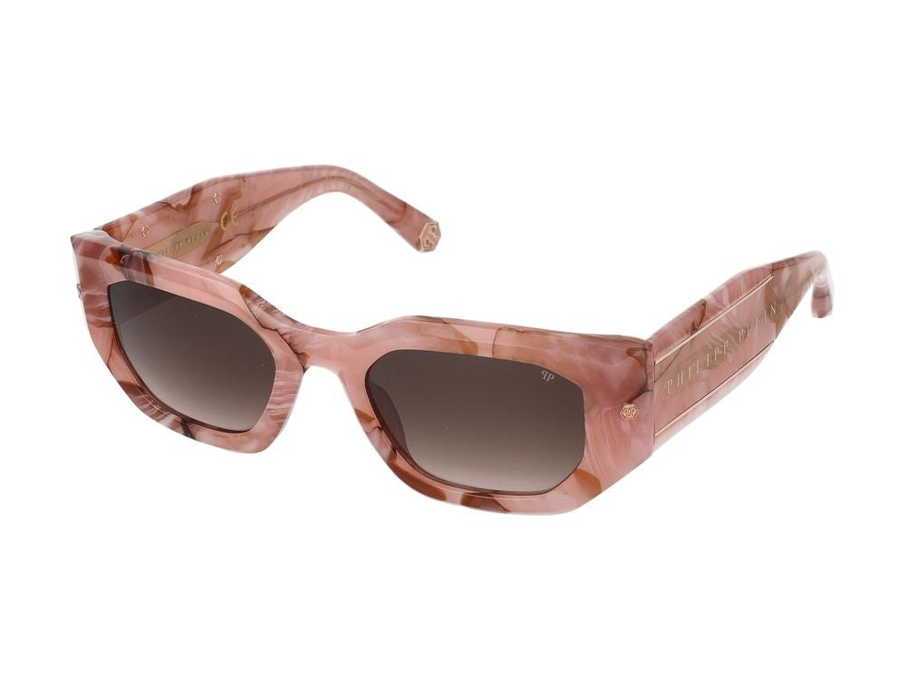 Philipp Plein Sunglasses Spp066m 06Z8 Opal Pink+Marbled Pink 51/21/135
