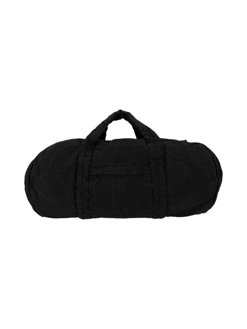 Entire Studios Classic Black Cotton Duffel Bag