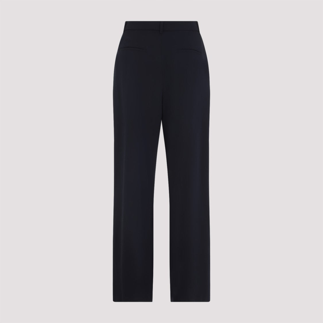 Max Mara Tailored Blue Trousers With Structured Waistband And Pleated Detailing