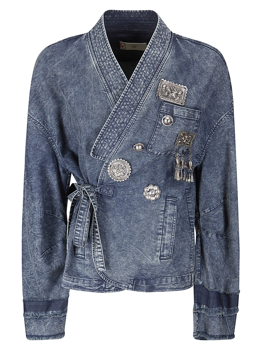 Hui Chinese-Style Denim Jacket With Structured Silhouette