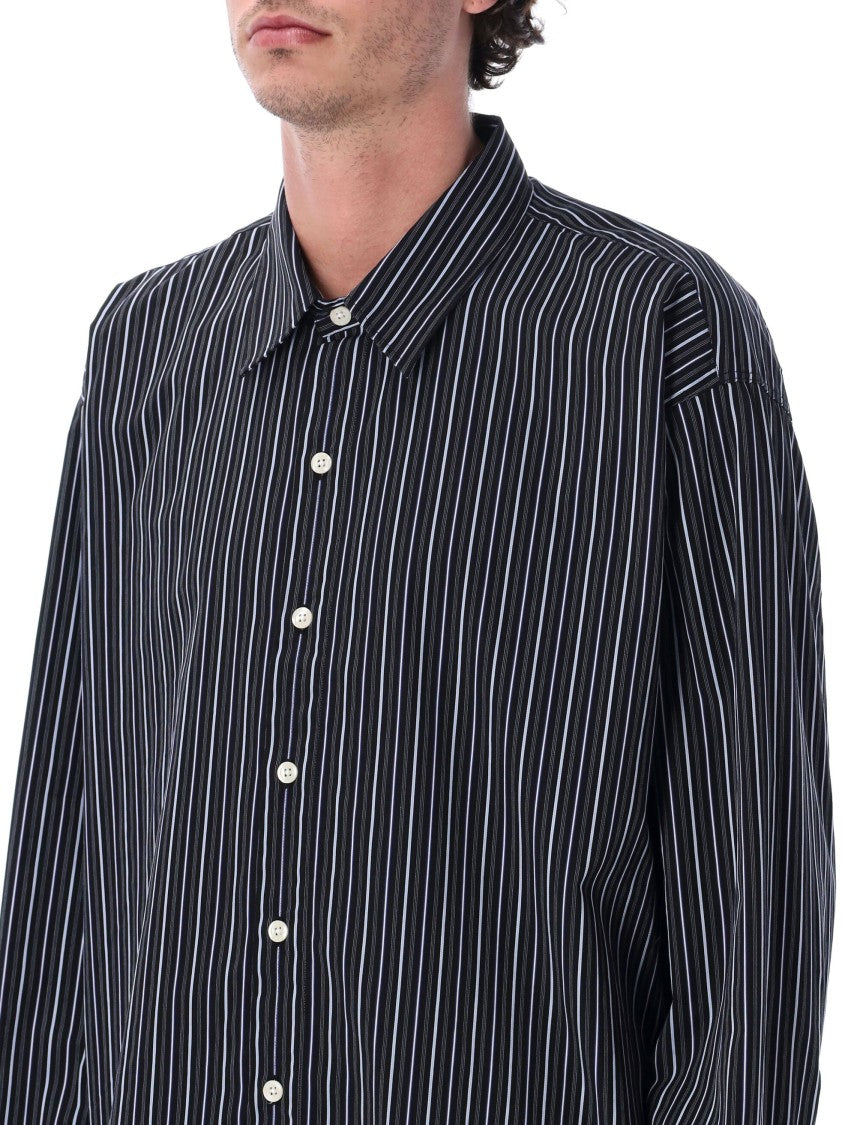 Mfpen Exact Exact Striped Cotton Long Shirt