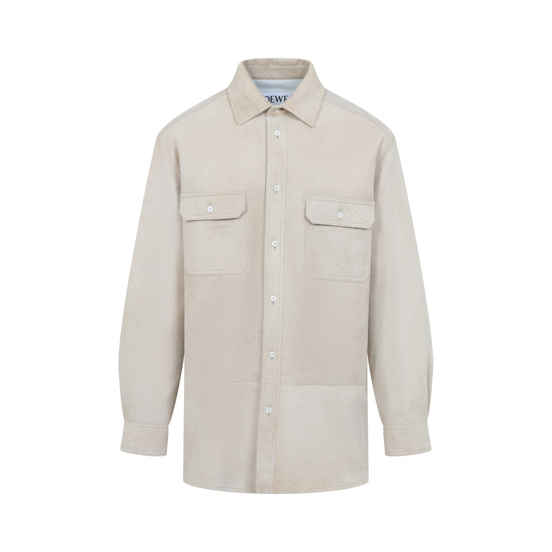 Loewe Lamb Leather Shirt With Classic Collar