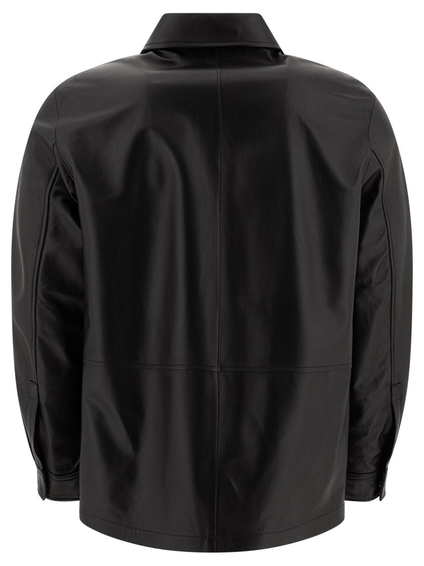 Tagliatore Black Lamb Leather Jacket