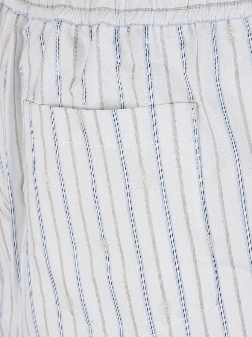 Alexander Mcqueen Classic Striped Cotton Shorts