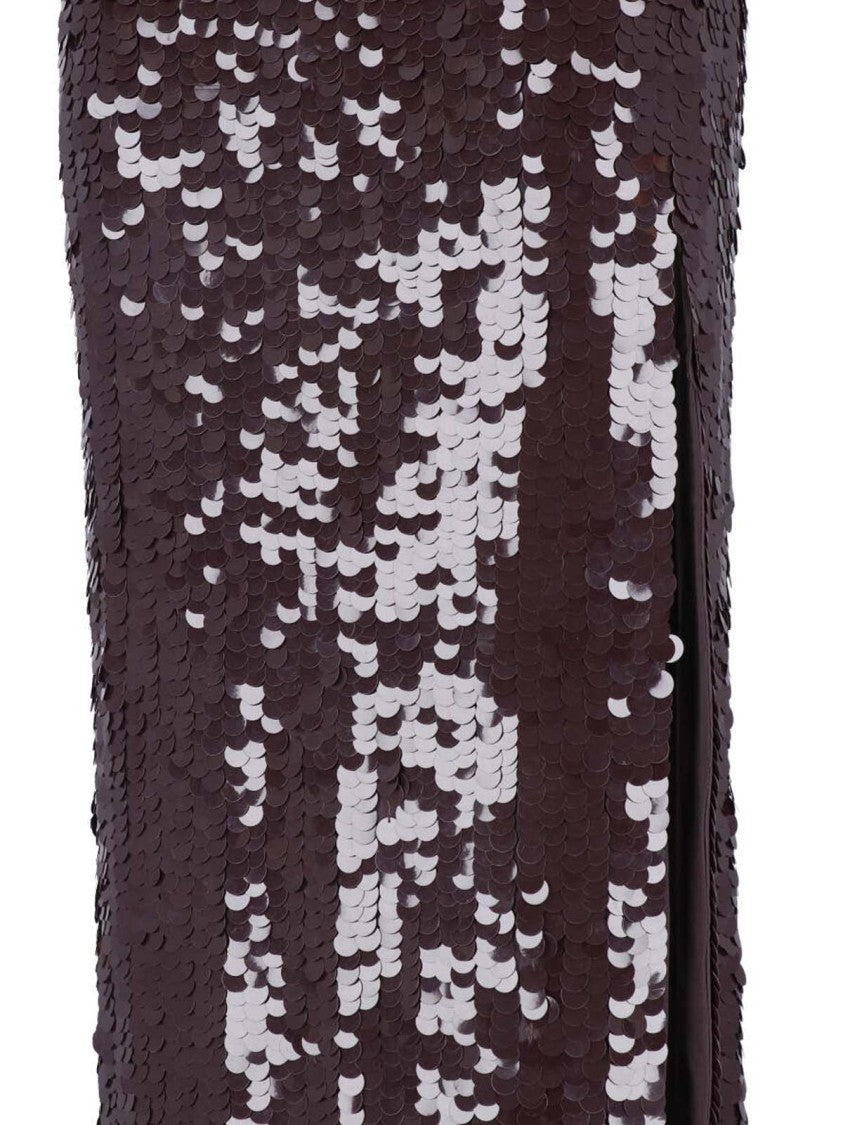 Parosh Maxi Skirt With All-Over Sequin Embellishment