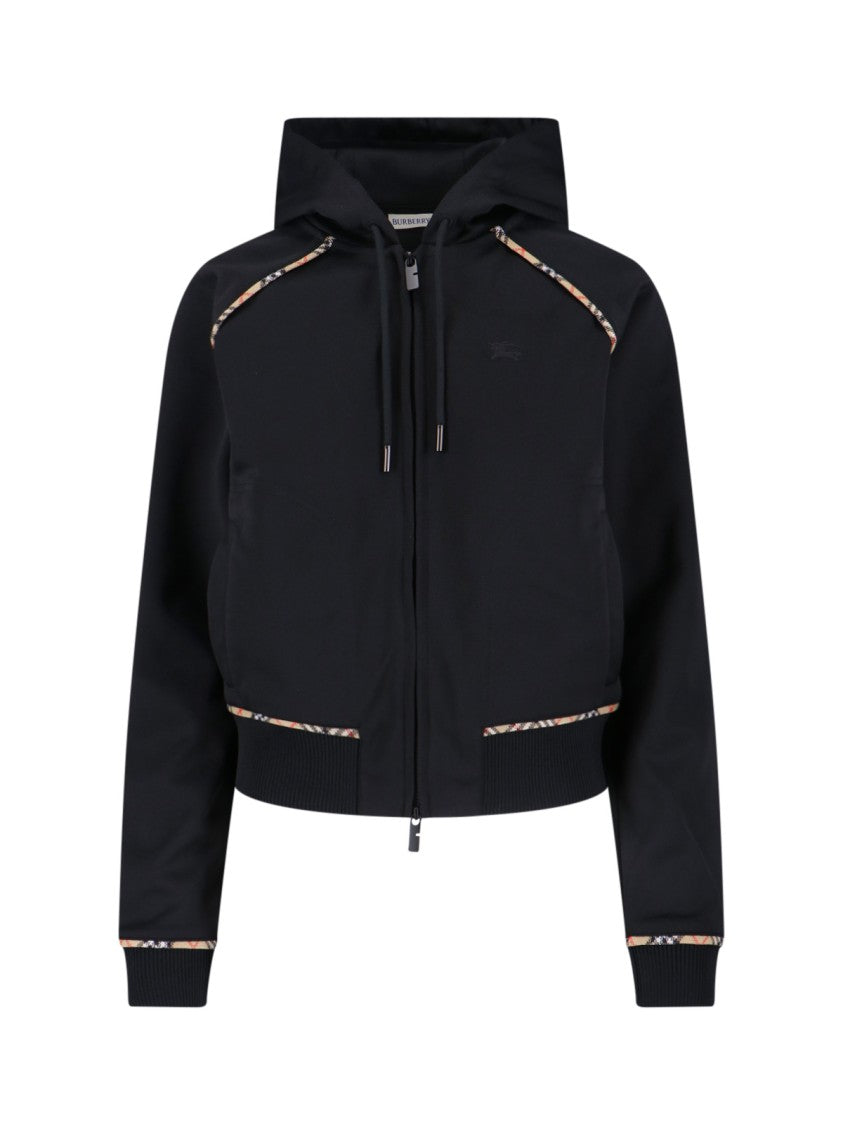 Burberry Black Cotton Blend Hoodie