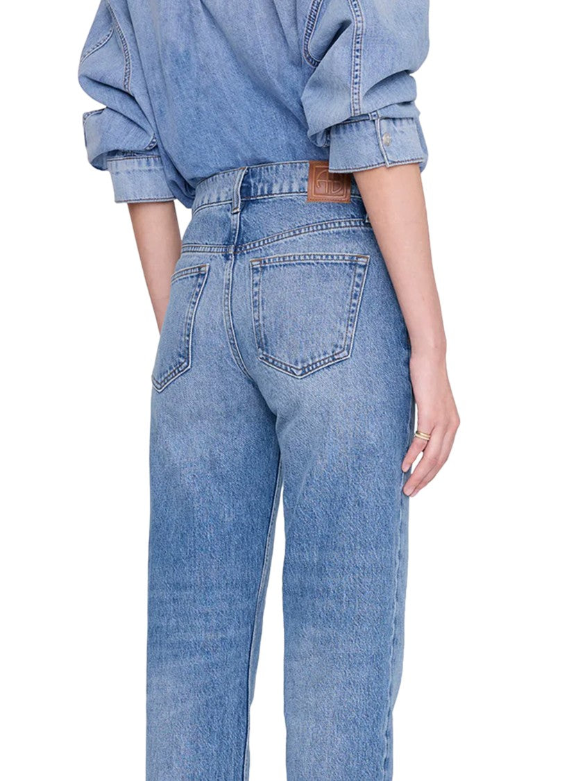 Anine Bing Classic Straight-Leg Jeans With Mid-Rise Waist