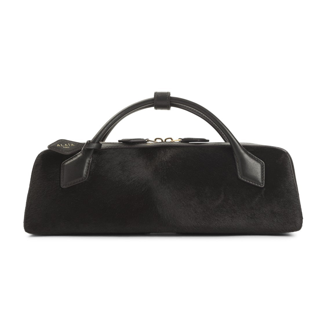 Alaïa Brown Leather Handbag With Calf Hair Accents And Gold-Tone Hardware