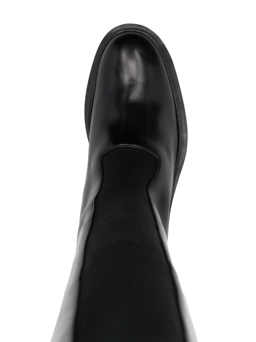 Jil Sander Minimalist Long Boots With Polished Leather Finish
